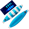 MAJOR CRAFT JIGPARA SLOW-60g#113 SUPER GLOW BLUE ZEBRA (UV)