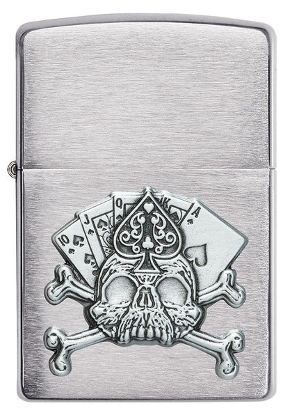 Zippo Card Skull Emblem Design Lighter