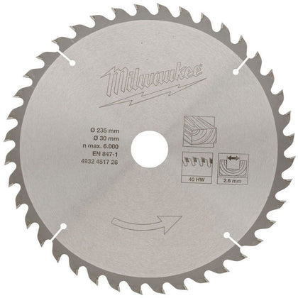 Milwaukee Circular Saw Blade Circs235x30-PCS