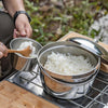 Campingmoon Aluminum 3-Layer Steel Cooking Pot