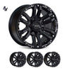 Prado 250 (18X9) 4x MATT BLACK VAPOUR WHEELS (6/139) +30 OFFSET