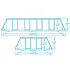 56466 Bestway 5.49m x 2.74m x 1.22m Rectangular Pool Set