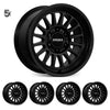 SILVERADO / SIERRA 1500 (17X9) 5x MATT BLACK APOLLO WHEELS (6/139) +12 OFFSET