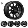 LC71/LC76/LC78/LC79 (17X9) RAID 5 MATT BLACK 5x ALLOY WHEELS (5/150) -12 / -59