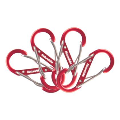 Naturehike - S Type Aluminum Alloy Hook 4PCs (Small) - Red