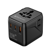 Travelest Universal Travel Adapter GaN 25W with 2 USB-C & 1 USB-A, AC 2500W, Works with 200+ Countries