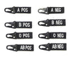 Blood Type Black Keychain