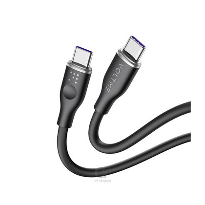 Voltme Powelink Moss Liquid Silicon Cable Type C to Type C 3A / 1M (60W) Black