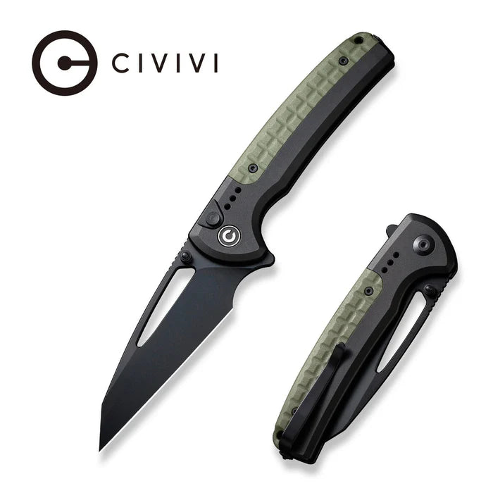 CIVIVI Sentinel Strike Flipper & Thumb Stud & Button Lock Knife Aluminum & FRN Handle