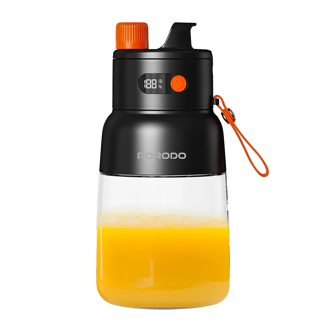 Porodo Lifestyle Blend & Sip Portable Blender - Black/Orange