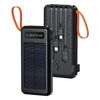 Porodo Piano Solar 10000mAh Power Bank with Integrated Cables