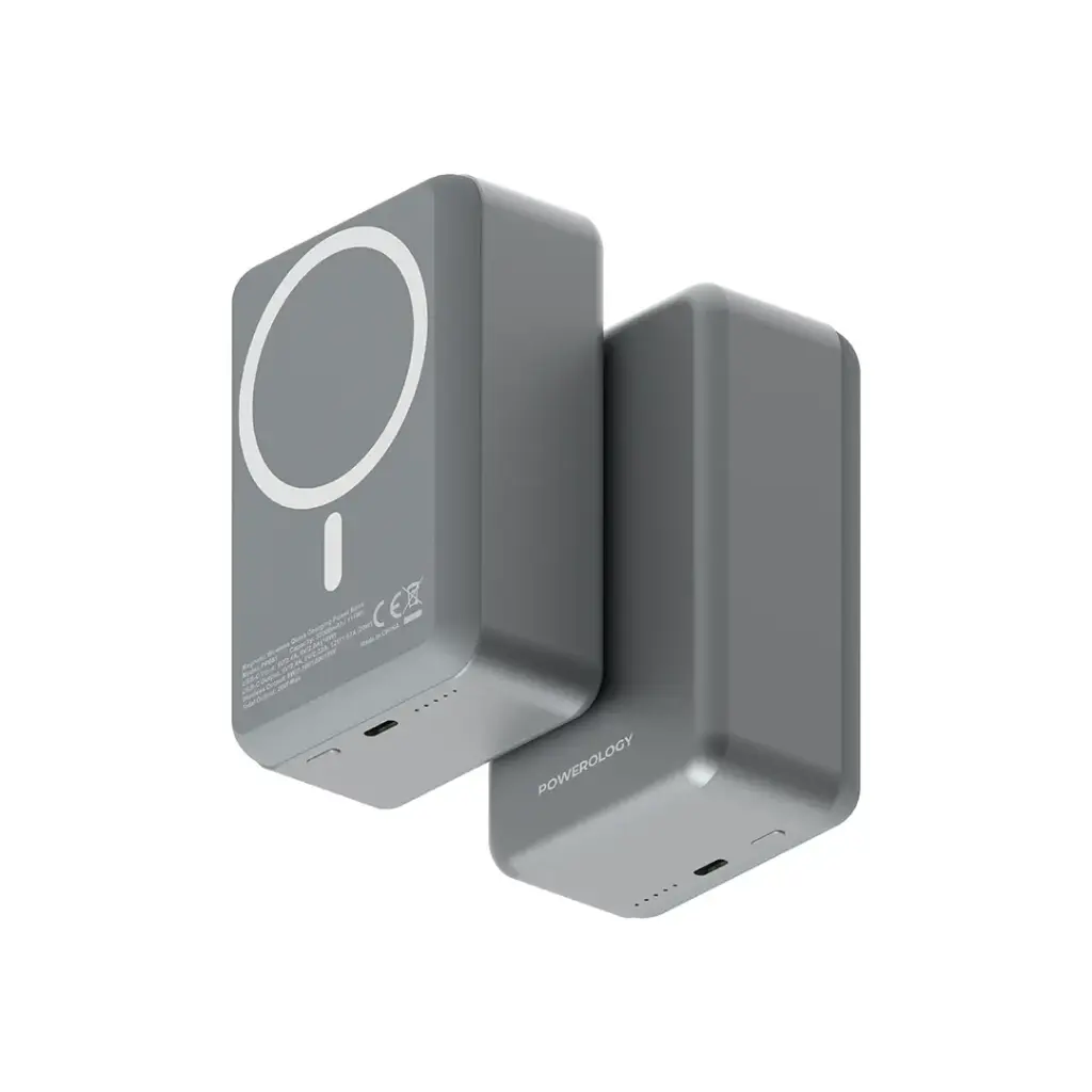 Powerology 30000mAh MagSafe Aluminum Power Bank - Dark Gray