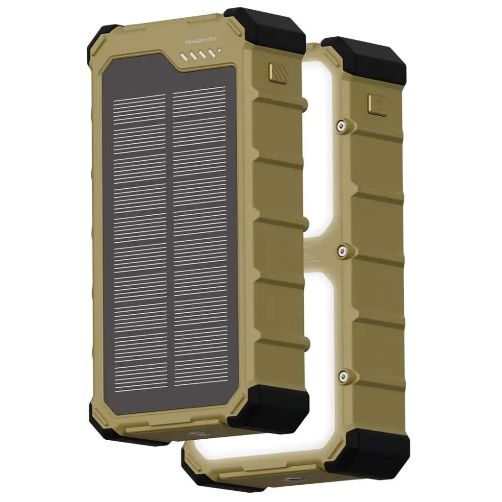 Powerology SOLARA 20000mAh Solar Power Bank-Khaki