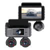 Powerology Sentra Dash Camera with 3 Lenses and Rear Camera - Black