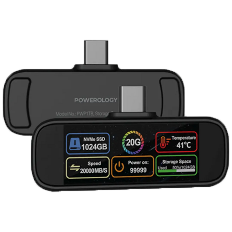 Powerology Vaultx 1 TB Mini Portable SSD Drive