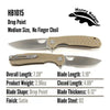 Honey Badger Flipper D2 Medium No Choil - Tan