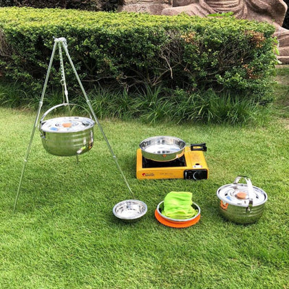 Campingmoon Stainless Steel Cookware Set - MC210