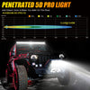 Aux beam 52'' 5D-PRO Series 55000LM  Spot Beam Off Road Led Light Bar