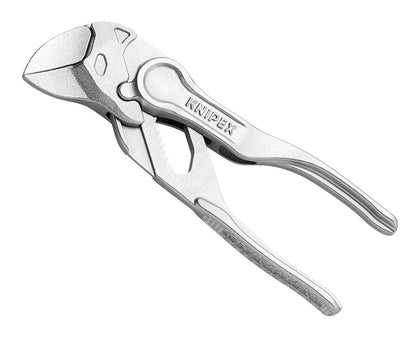 Knipex - 86 04 100 BK | Mini XS Pliers Wrench - Dual Use Tool | Chrome Plated - 100mm