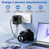 Travelest Universal Travel Adapter GaN 25W with 2 USB-C & 1 USB-A, AC 2500W, Works with 200+ Countries
