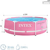 INTEX Pink Metal Frame Pool  - 244 x 76 cm