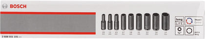 Bosch - 9 PCS Socket Set 1/2 X 75MM