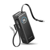 EcoFlow RAPID Power Bank (25,000mAh, 170W, 100W Built-In and Retractable Cables) - Black