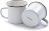 Barebones Living Enamel Cup Set Eggshell