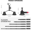 Neewer CAR MOUNT FOR CAMERA 3 IN 1  SUCTION CUPS MOUNT KIT WITH EXTENTION ROD