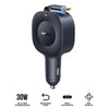 شاحن سيارة Baseus PrimeTrip VR2 مع كابل قابل للسحب C+C بقوة 30W - أسود كونيكسي