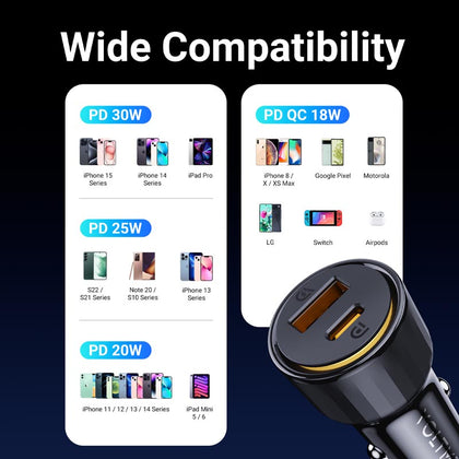 Voltme Cazo Series - PD C48CA Car Charger Black