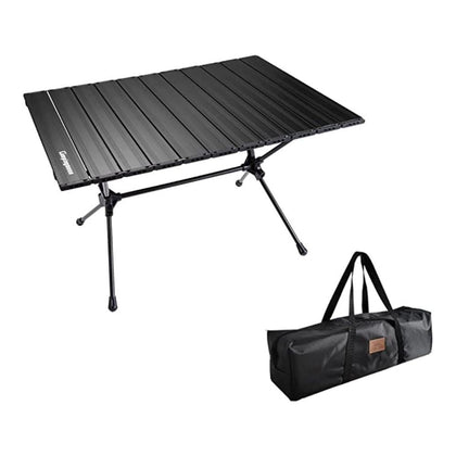 Campingmoon Roll UP Camping Table Lightweight Foldable Aluminum with Carrying Bag