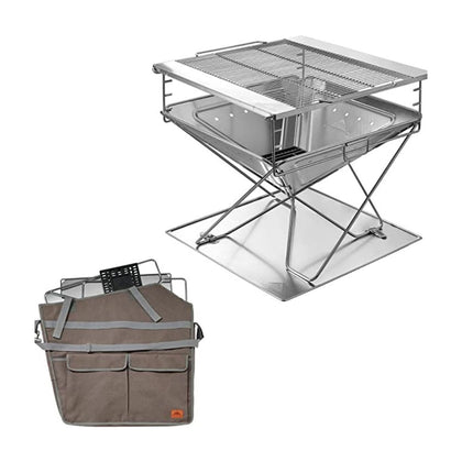 Campingmoon MT-065 Foldable BBQ Grill & Fire Pit