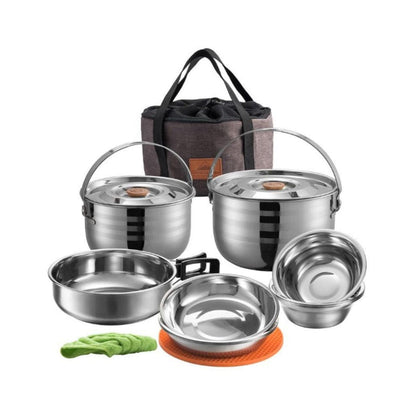 Campingmoon Stainless Steel Cookware Set - MC210