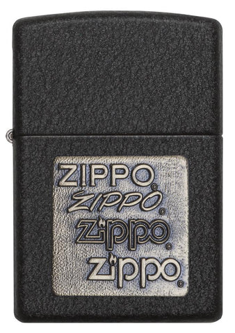Zippo Black Crackle Gold Zippo Logo