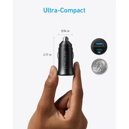 Anker Car Charger (30W, 2 Ports) - Black