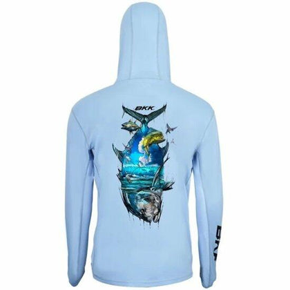 Hooded Long Sleeve Performance Shirt GT Light Blue