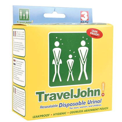 TravelJohn Disposable Urinal - 3-Pack - TOK