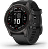 Garmin - Fenix 7S Pro Sapphire Solar Edition Black DLC Titanium with Black Band