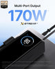 EcoFlow RAPID Power Bank (25,000mAh, 170W, 100W Built-In and Retractable Cables) - Black