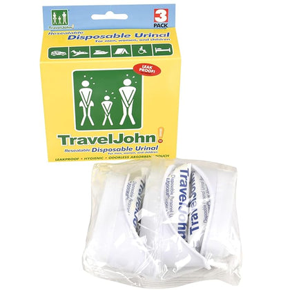 TravelJohn Disposable Urinal - 3-Pack - TOK