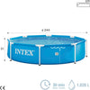 INTEX Metal Frame Pool  - 244 x 51 cm