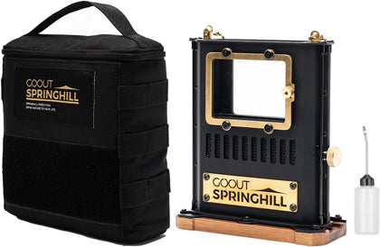 GOOUT Springhill Camping Oil Lamp Portable Stove Hanging Kerosene Lantern for Outdoor Use with a Storage Bag 5.83x1.65x6.81 inch Black