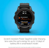 Garmin - Fenix 7S Pro Sapphire Solar Edition Black DLC Titanium with Black Band