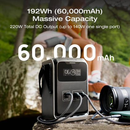 EcoFlow TRAIL 200 DC Portable Power Station (192Wh | 60,000 mAh)
