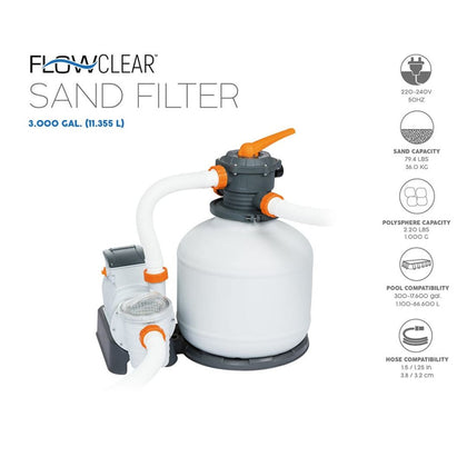 Bestway Flow clear Sand Filter Pump 3000GAL