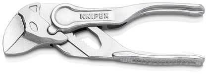 Knipex - 86 04 100 BK | Mini XS Pliers Wrench - Dual Use Tool | Chrome Plated - 100mm