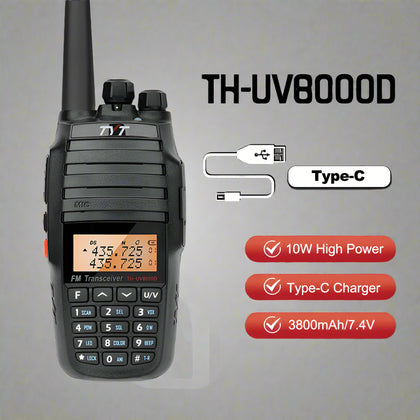 TYT TH-UV8000D Type-C Charging Dual Band 10W