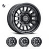 SILVERADO/SUBURBAN/SIERRA 1500 (17×8.5) 4x ANZA SATIN BLACK 6×5.5 (0 OFFSET)