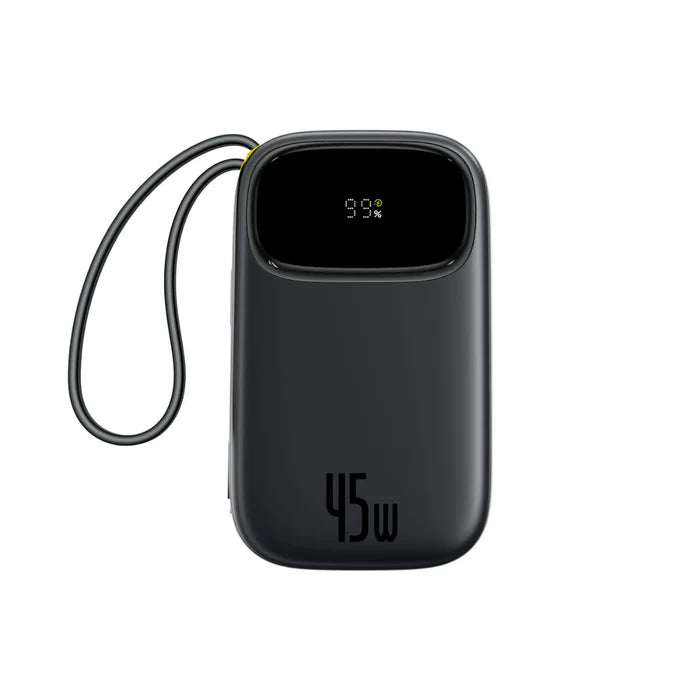 بنك طاقة بيوس إينرفيل FC31 Qpow3 مع عرض رقمي 2 مع كابلات USB-C مدمجة 20000 مللي أمبير ساعة 45 واط - أسود كونيكسيك